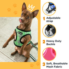 Bark Appeal pink hibiscus harness side view for easy on-off wear