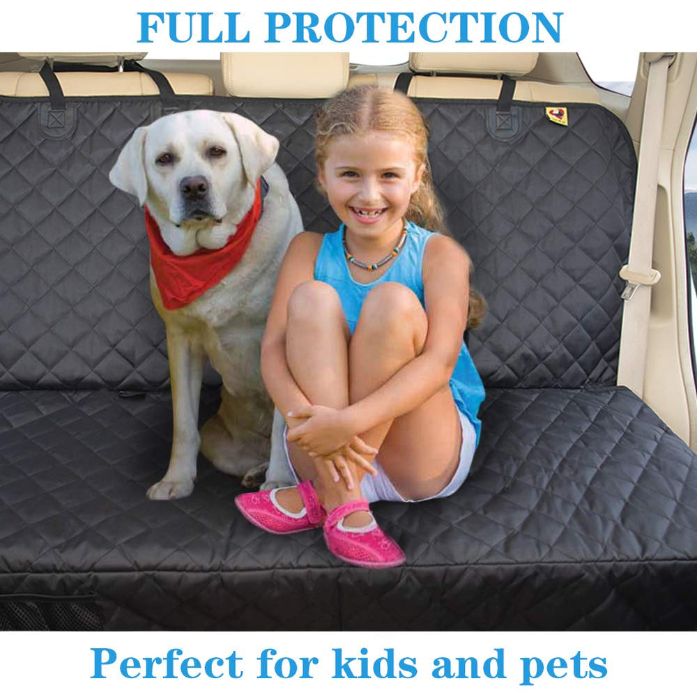 Bark Lover Deluxe non-slip backing prevents shifting while driving.