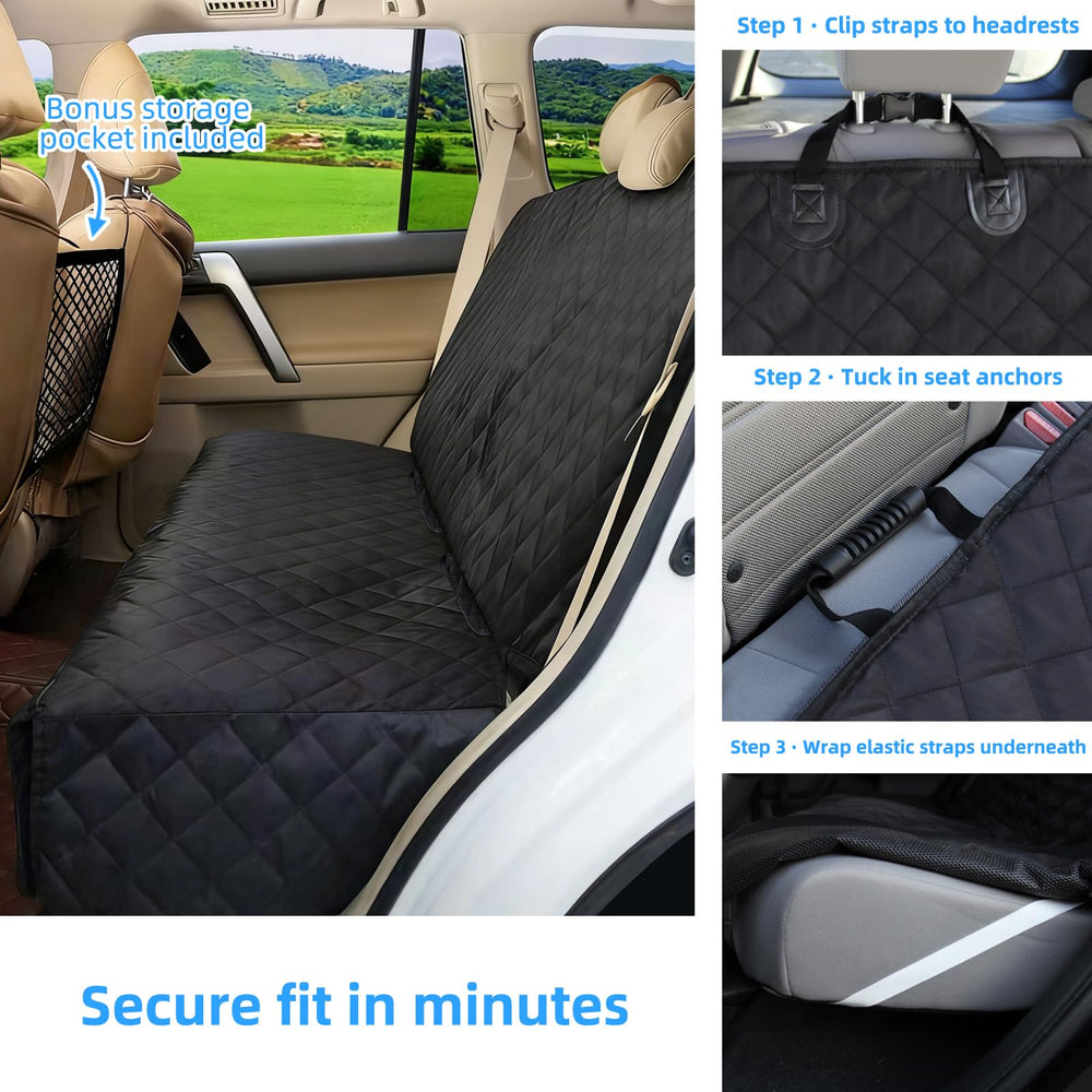 Bark Lover Deluxe universal fit secures with side flaps and straps.