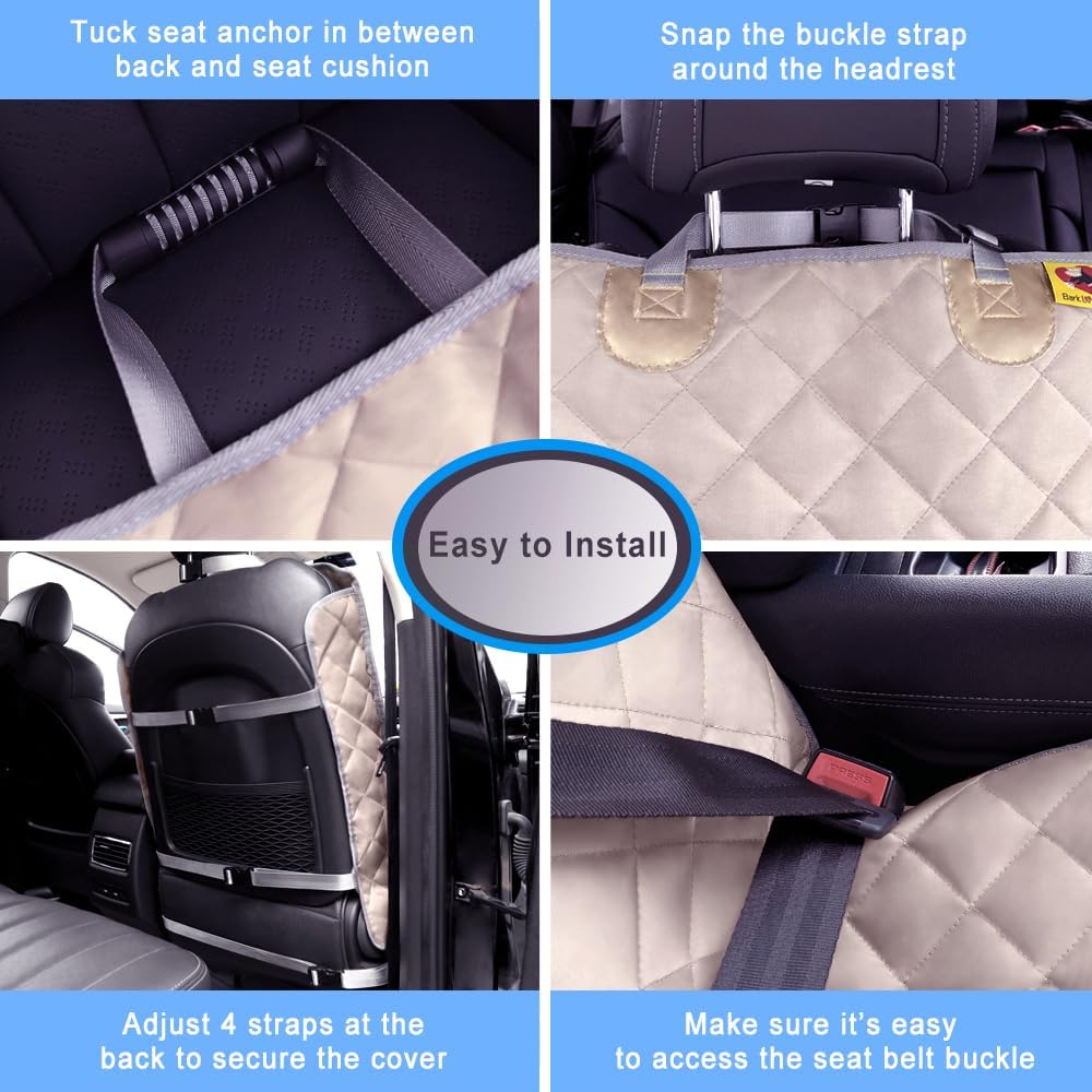 Bark Lover Front Seat Cover beige matte finish adds a clean look