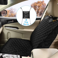 Bark Lover front-seat-cover-side-flaps-secure-fit stays in place on the road.