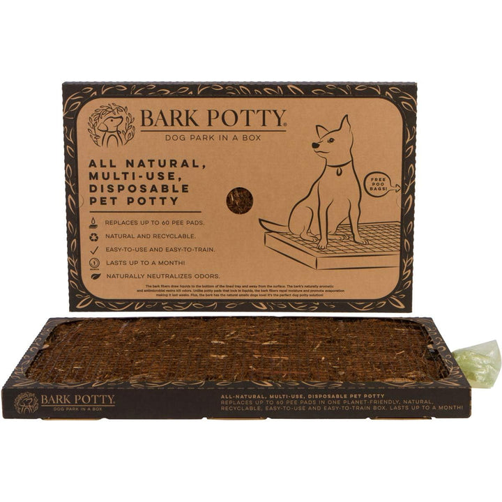 Bark Potty large tray setup for indoor use with leak-resistant design and easy cleanup.