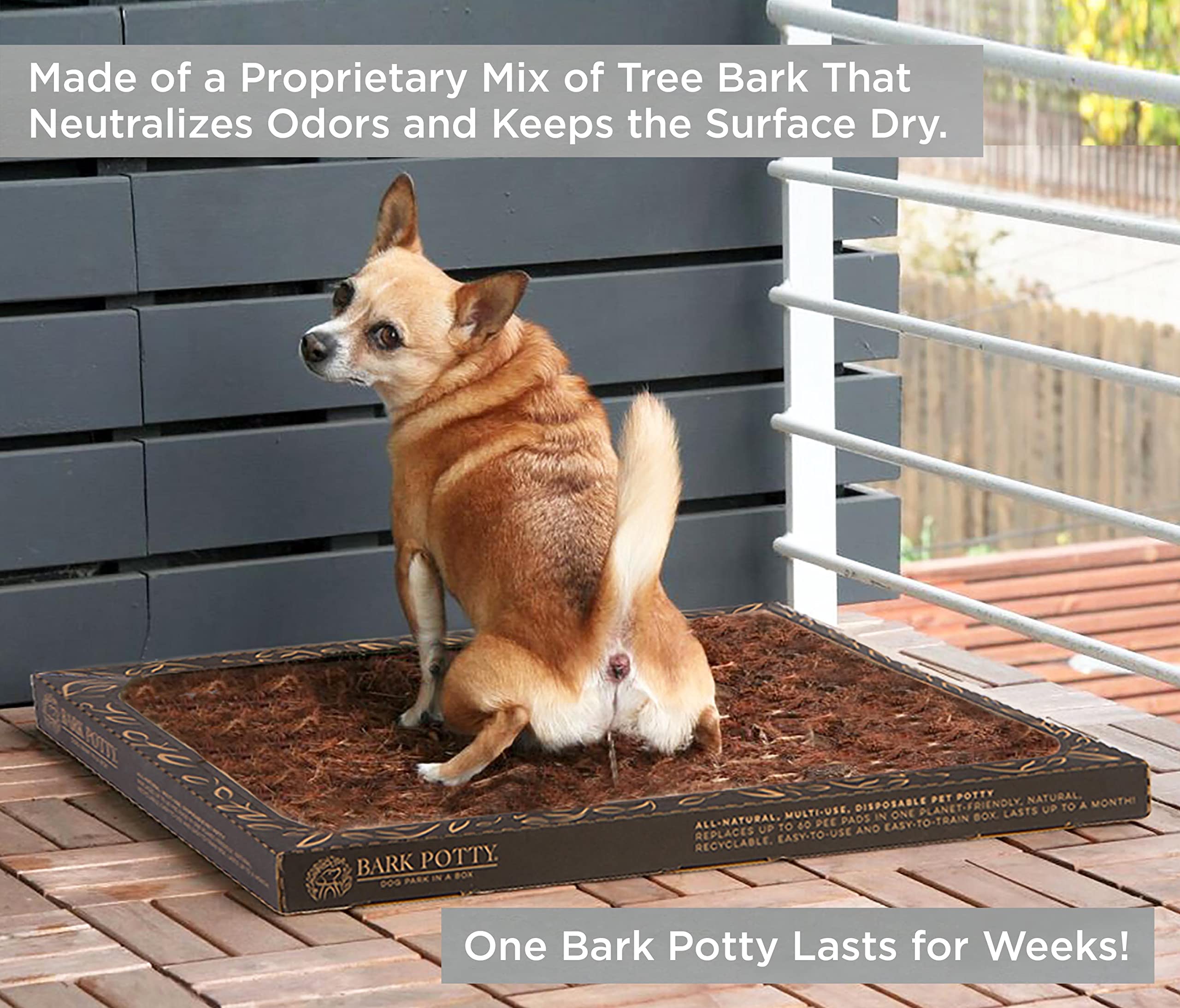 Bark Potty leak-resistance design highlighting mess-free floors during use.