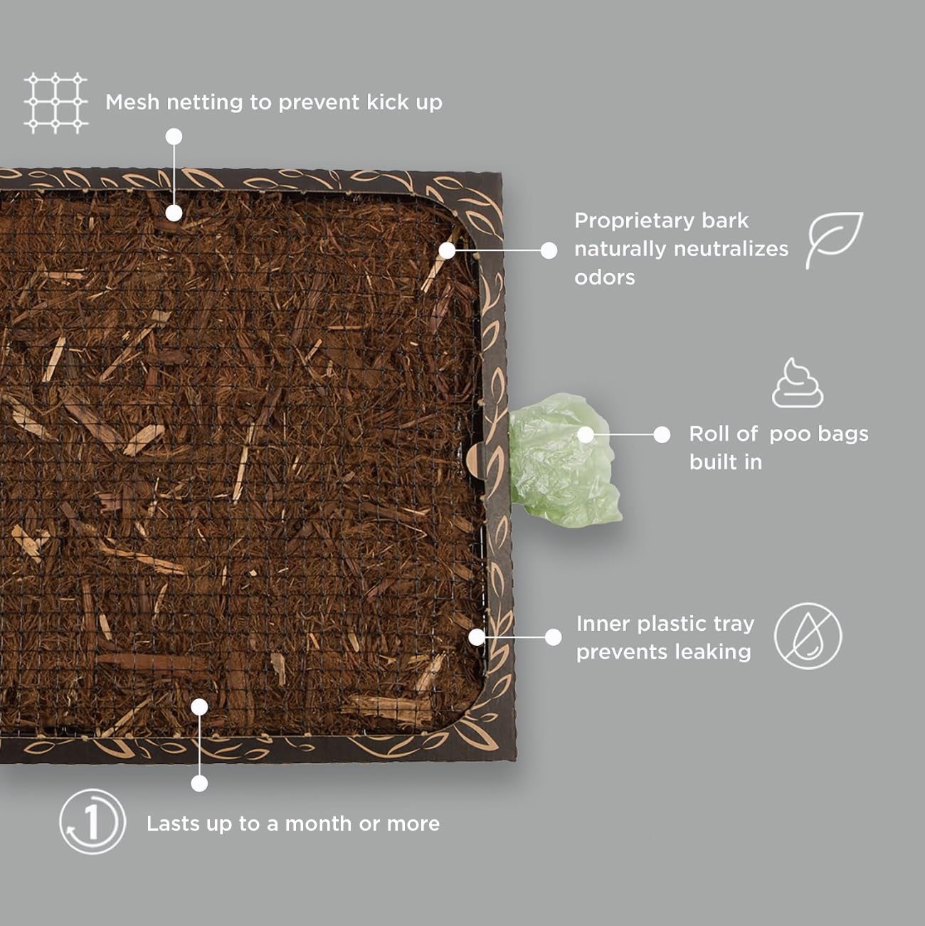 Bark Potty odor-control bark blend keeping rooms smelling fresher.