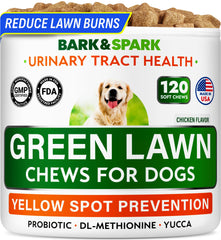 BARK&SPARK Green Grass Chews bottle for lawn urine neutralization