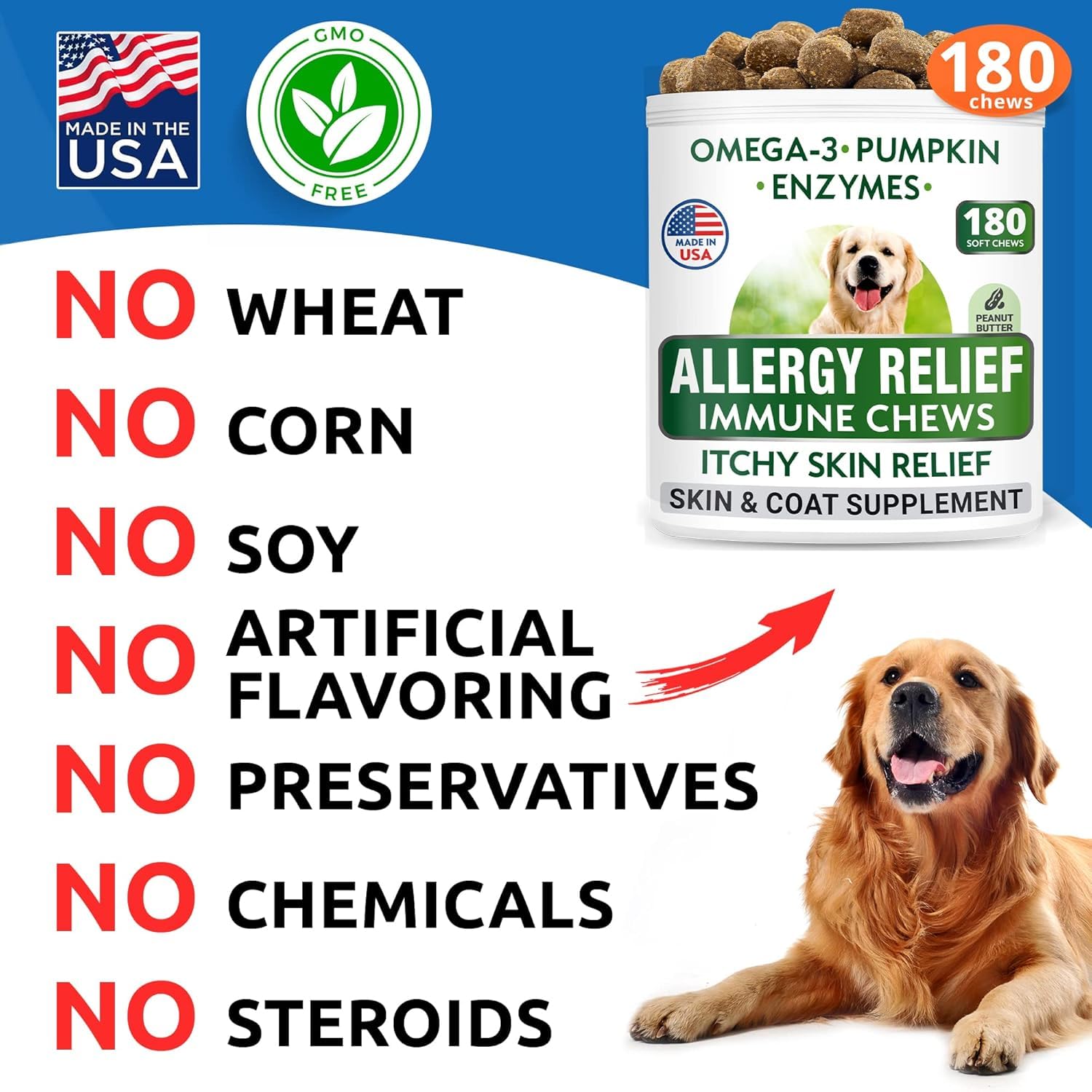 Happy dog at mealtime with BARK&SPARK allergy chews