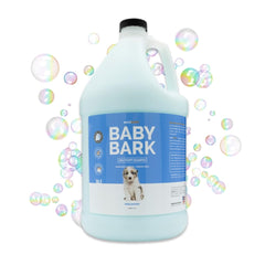 Bark2Basics Baby Bark Shampoo bottle for gentle puppy cleansing and sensitive skin care.