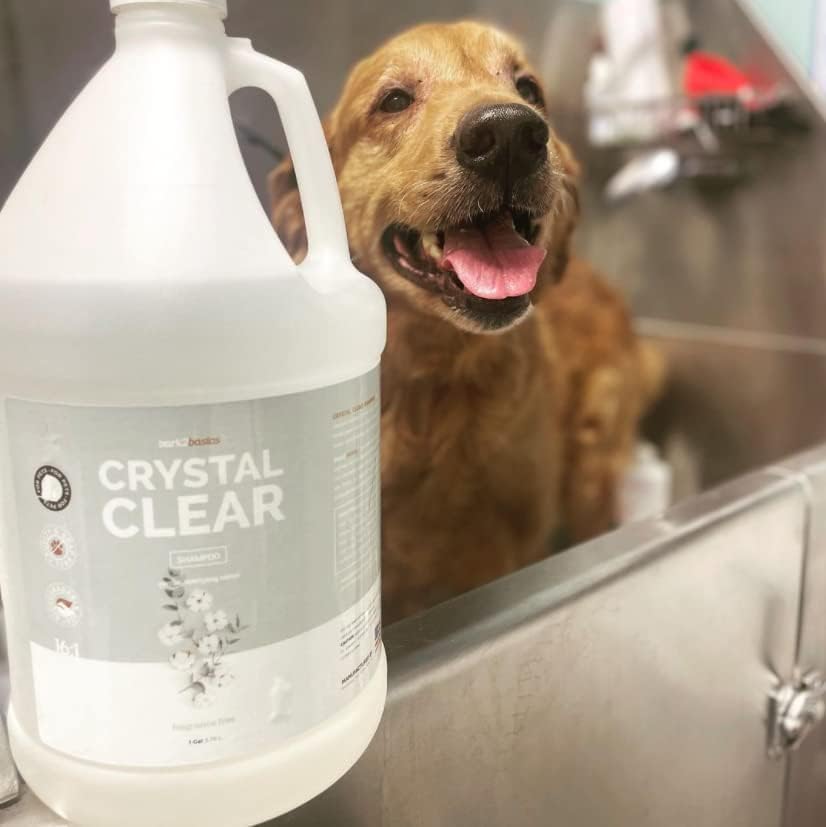 Bark2Basics Crystal Clear bottle on a shelf