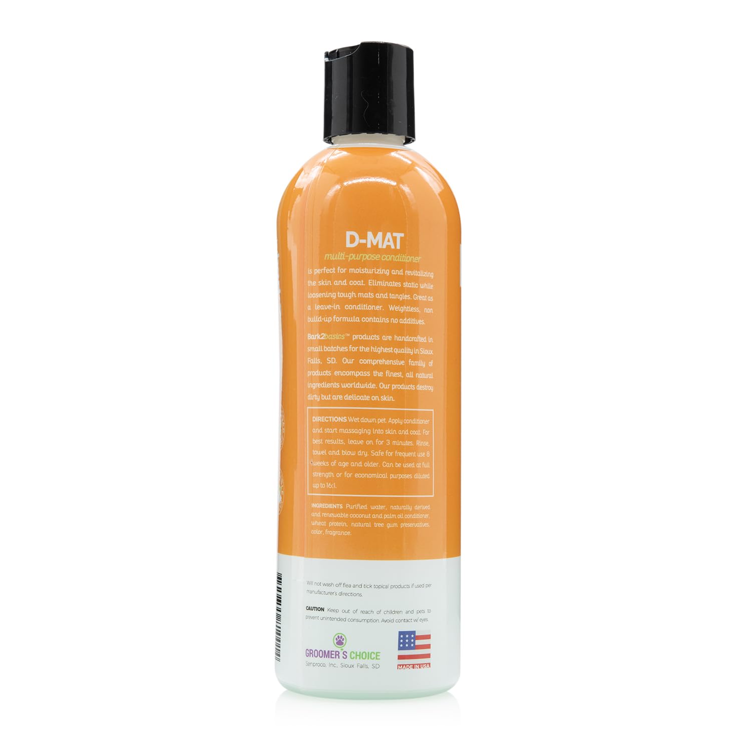Bark2Basics d-Mat loosening mats during bath time.