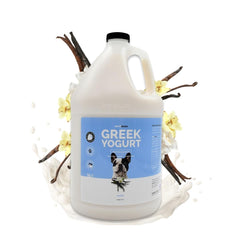 Bark2Basics Vanilla Yogurt Dog Shampoo bottle showing protein-rich formula for nourished fur