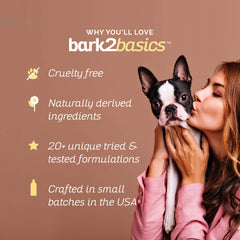 Bark2Basics Wild Berry shampoo dilution image illustrates 16:1 concentration versatility.