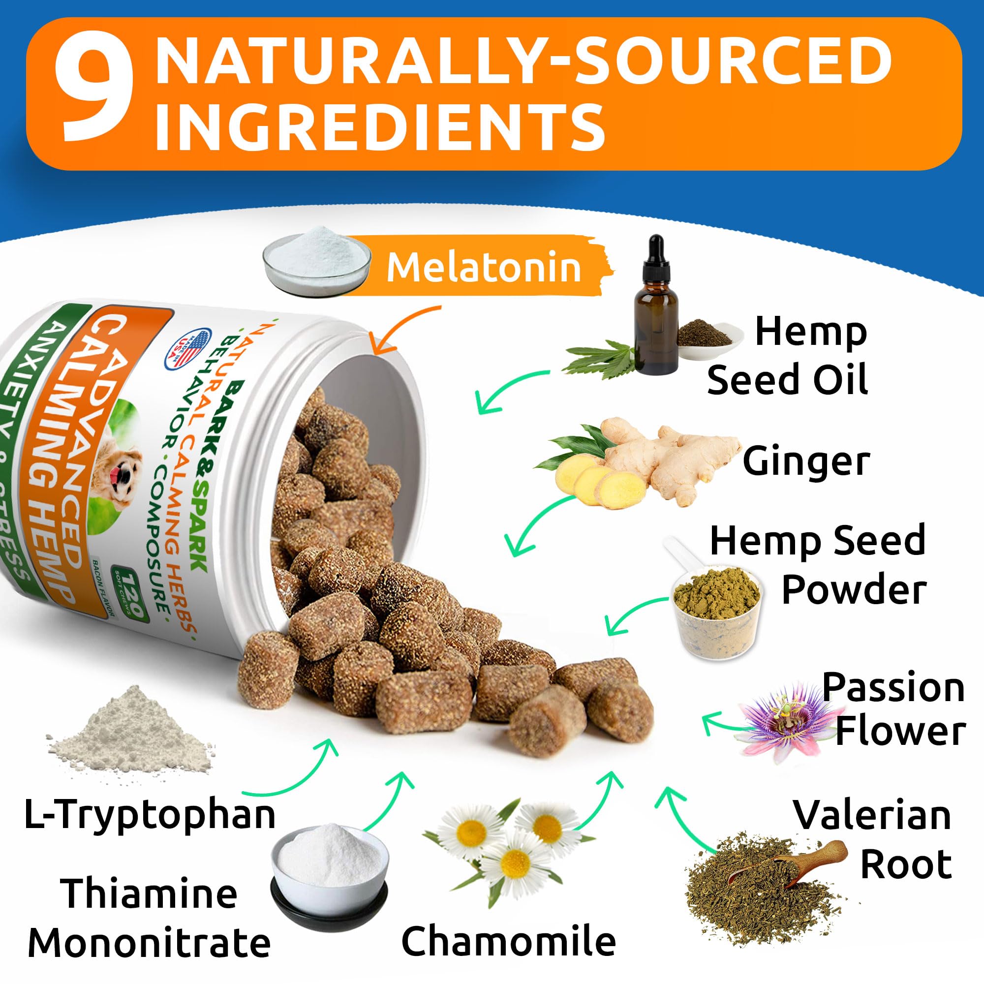 BARK&SPARK calming chews separation-aid helping dogs stay calmer during departures.