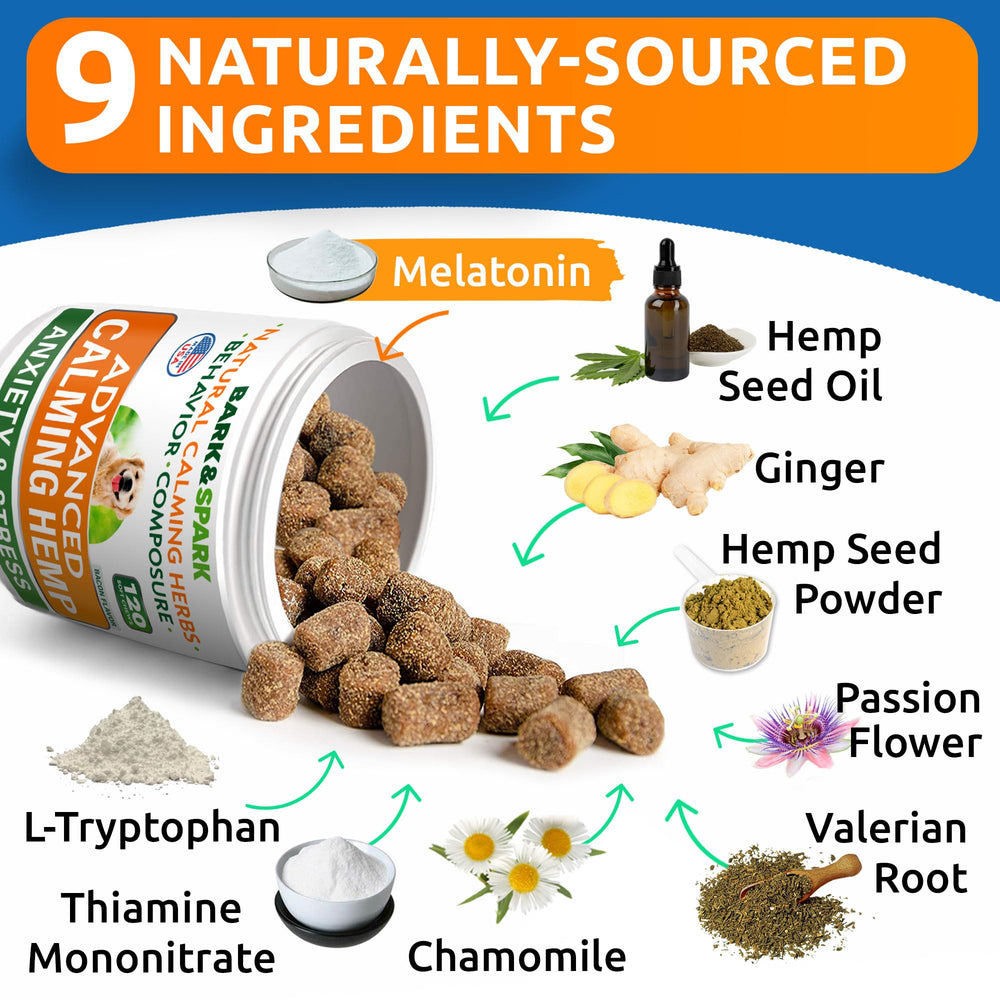 BARK&SPARK calming chews separation-aid helping dogs stay calmer during departures.