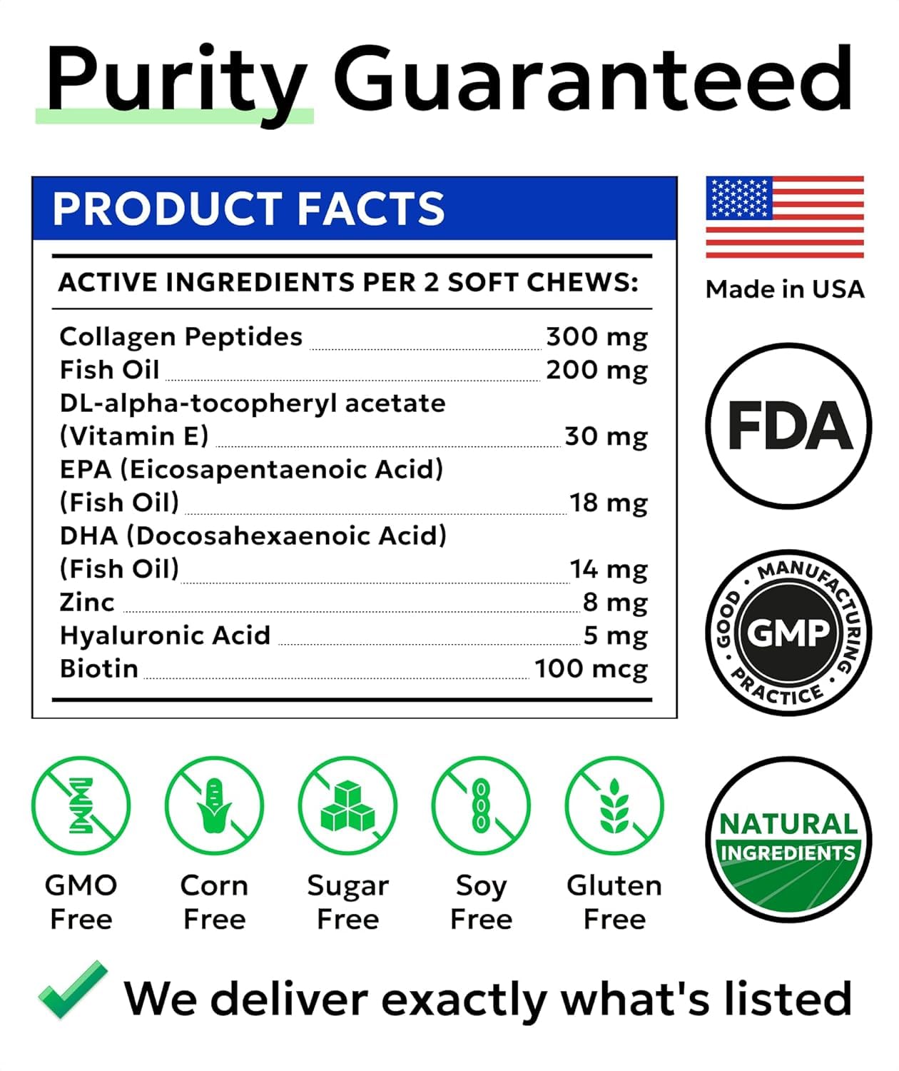 BARK&SPARK Made in USA formula featuring omega-rich chews for dog skin health