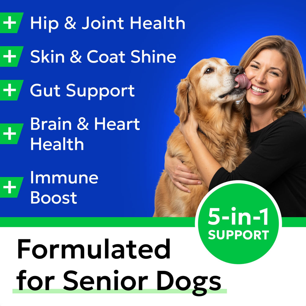 BARK&SPARK Dog Multivitamin Chews Closeup—soft chews supporting mobility and coat health.