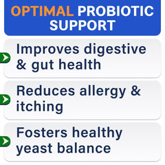 BARK&SPARK dog probiotics chews closeup with tasty chicken flavor for daily use