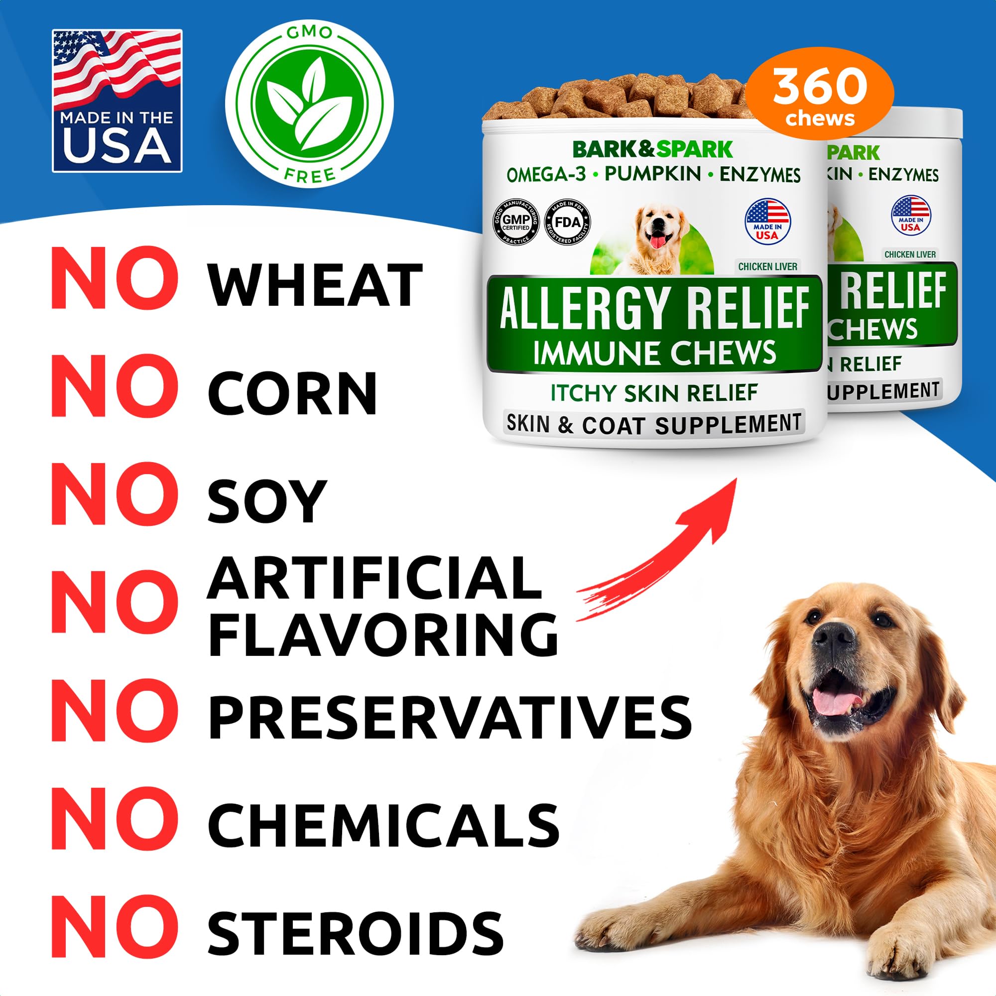 BARK&SPARK Jar label with natural ingredients emphasizes quality.