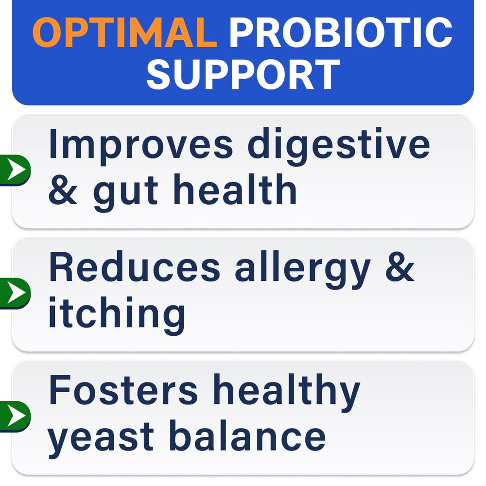 Bark&Spark probiotic chews—paws image—support gut health and coat.