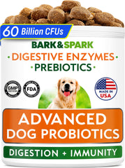Bark&Spark Vet Strength probiotic jar front promotes daily gut health.