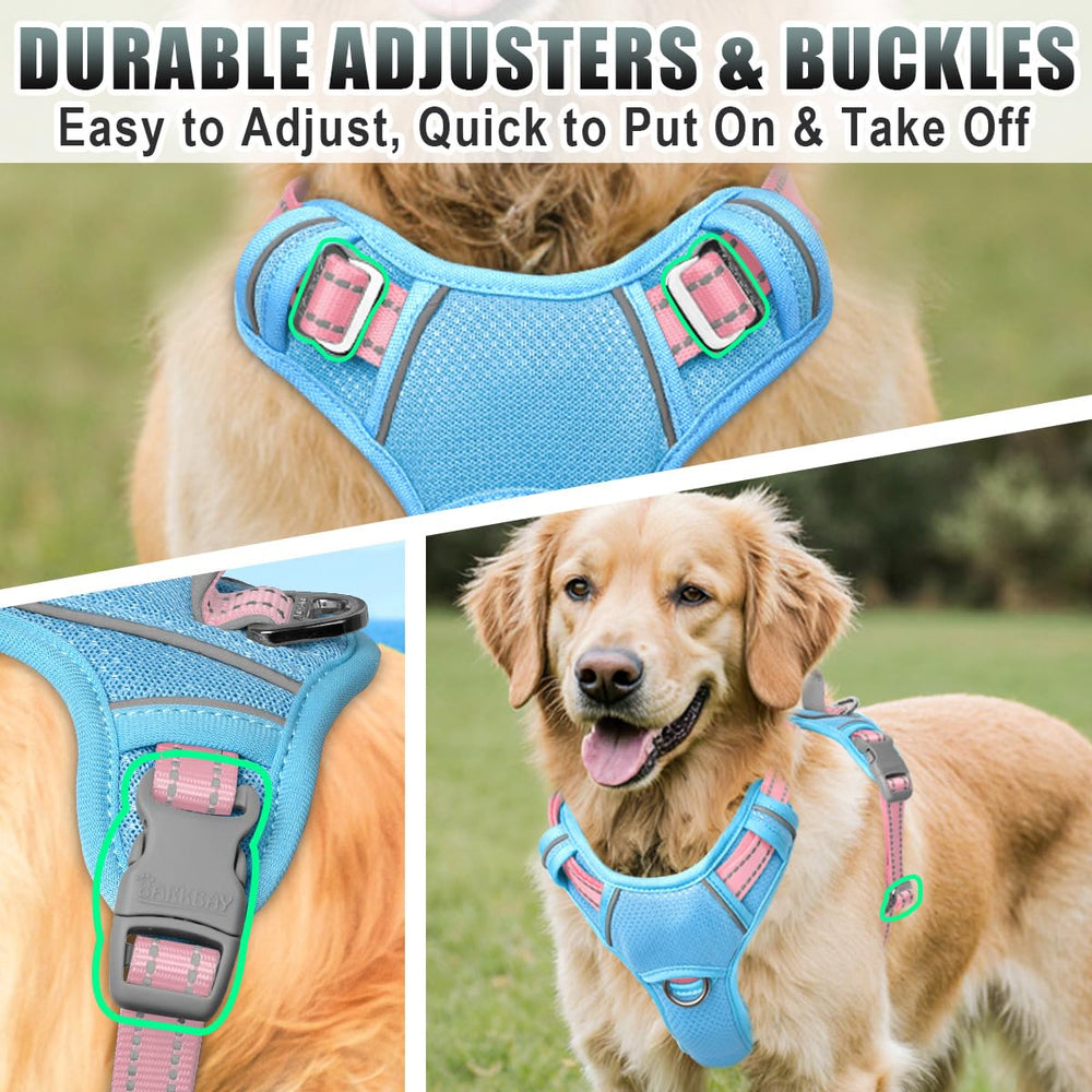 BARKBAY durable nylon and padding reduce rubbing during long wear.