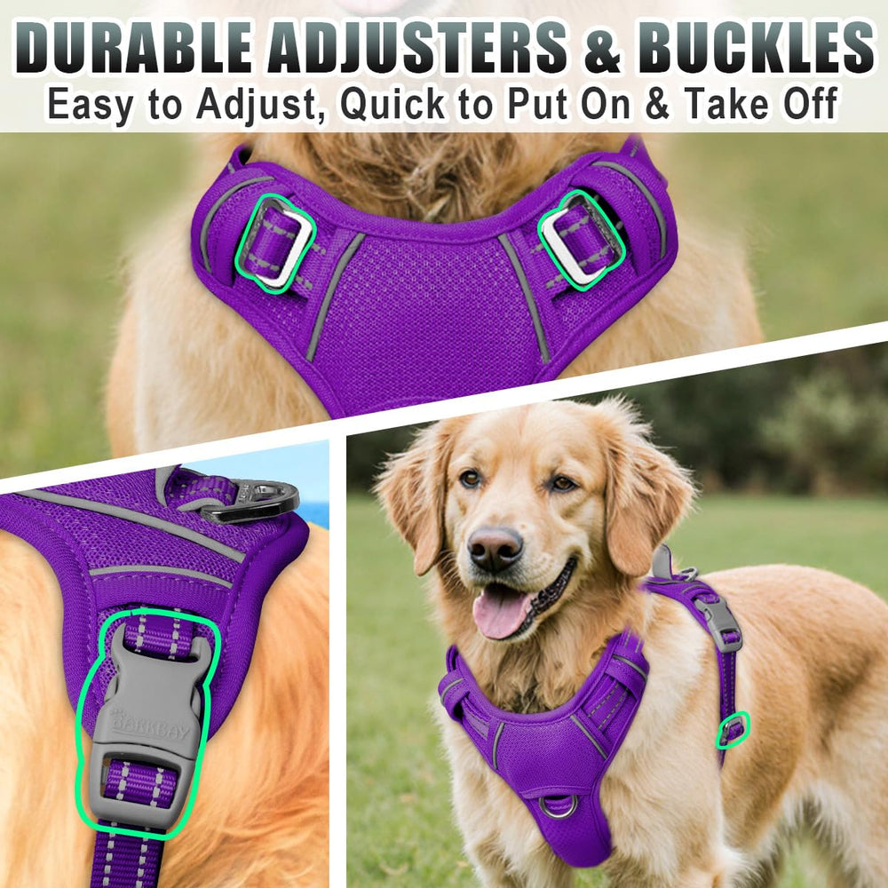 BARKBAY Four-point adjustable harness for a snug fit