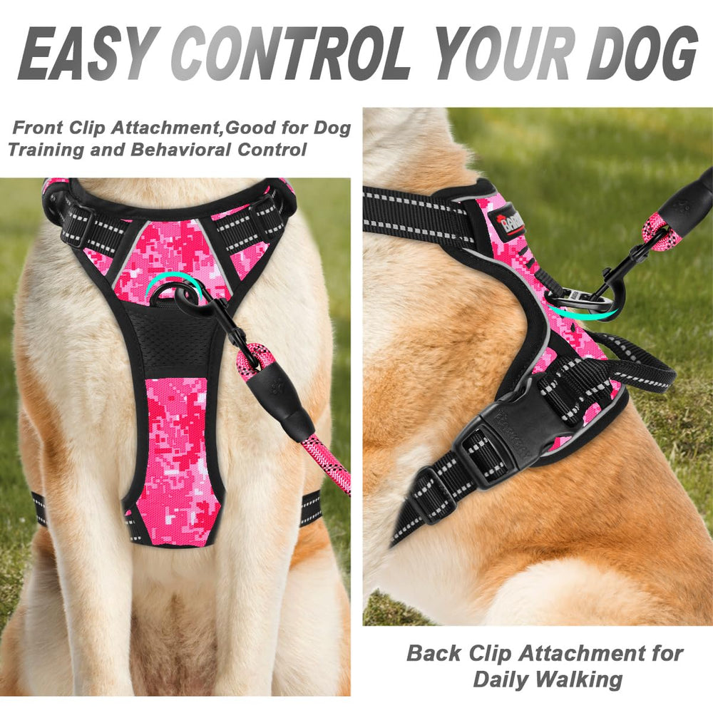 BARKBAY No Pull Harness back attachment point adds leash versatility
