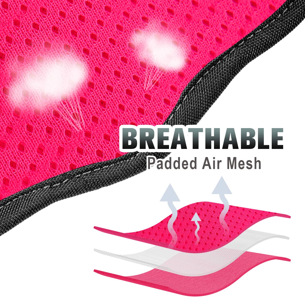 BARKBAY harness four-point adjustable for a secure fit