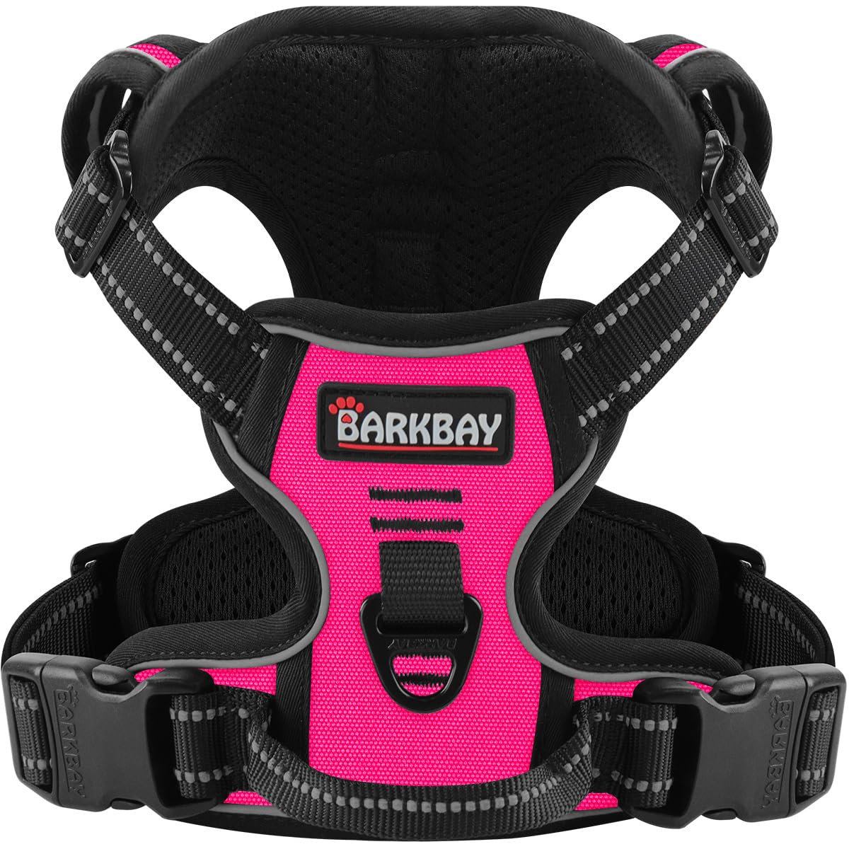 BARKBAY No-Pull Harness front attachment redirects safely during walks.