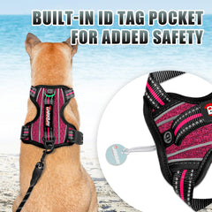 BARKBAY harness with ID tag pocket for quick identification