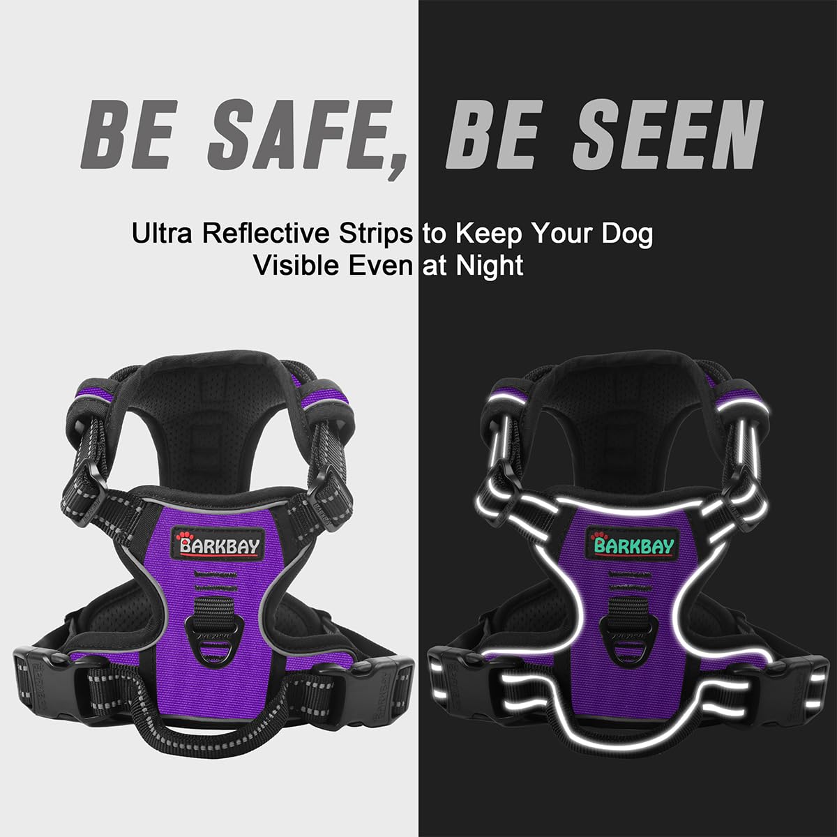 Top lift handle on BARKBAY harness provides quick control in crowds
