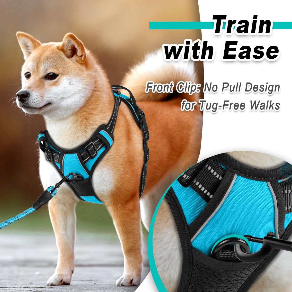 BARKBAY oxford fabric durable harness designed for outdoor use.