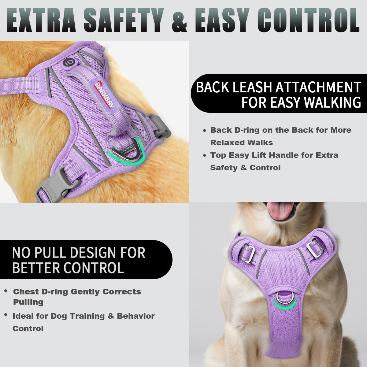 BARKBAY reflective strips improve visibility during dawn and dusk walks