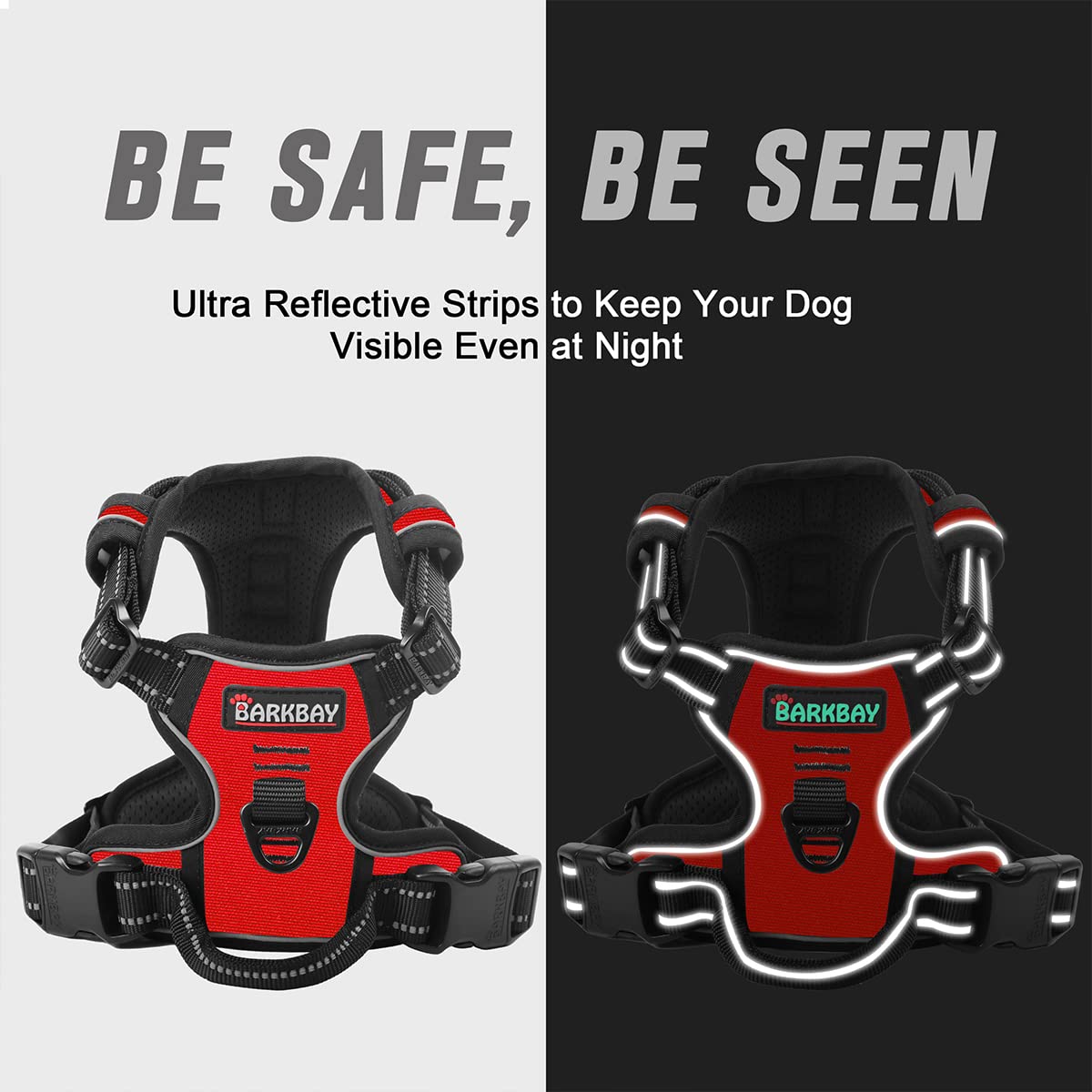 BARKBAY Top lift handle provides quick control and added safety during crowds.