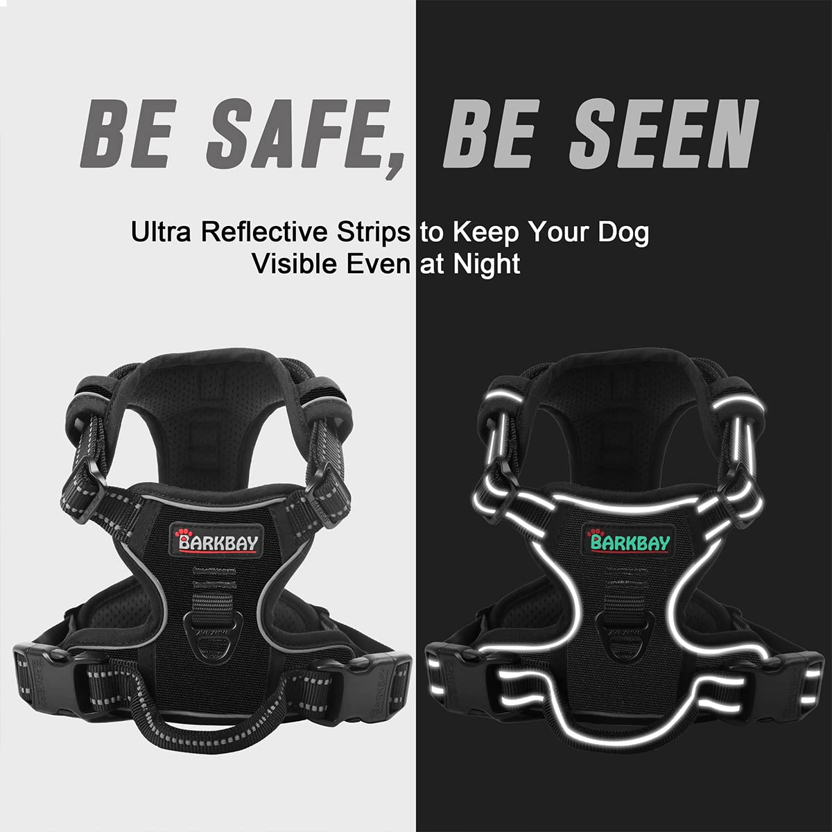 BARKBAY Ultra-reflective strips keep dogs visible in low light