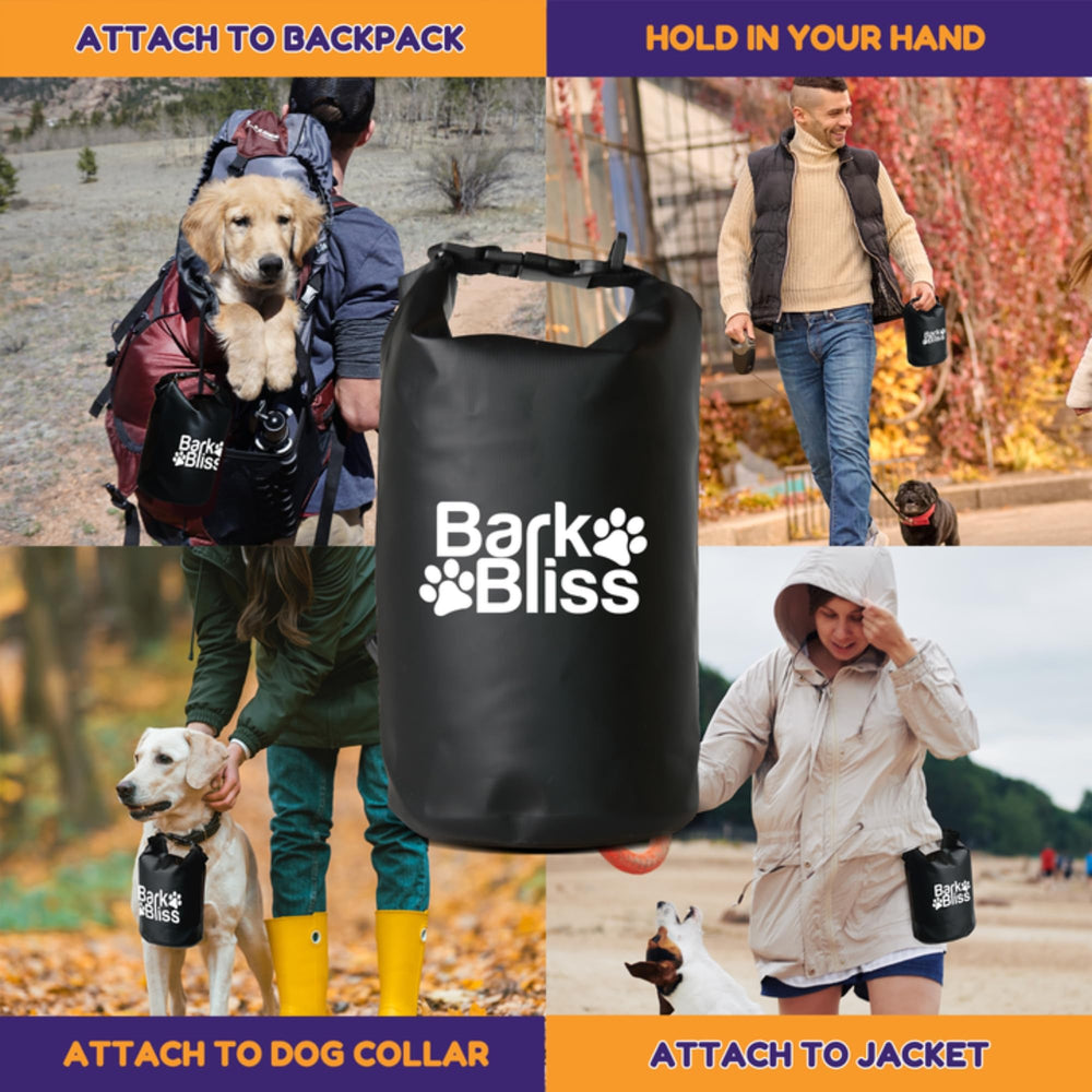 BarkBliss rugged outdoor bag holder withstands rough hiking conditions.
