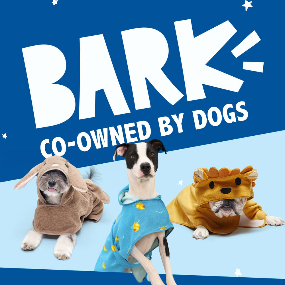 Post-bath snuggle time with BarkBox bathrobe enhances cozy wind-down.