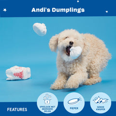 BarkBox Andi's Dumpling textured surface adds sensory stimulation during chewing