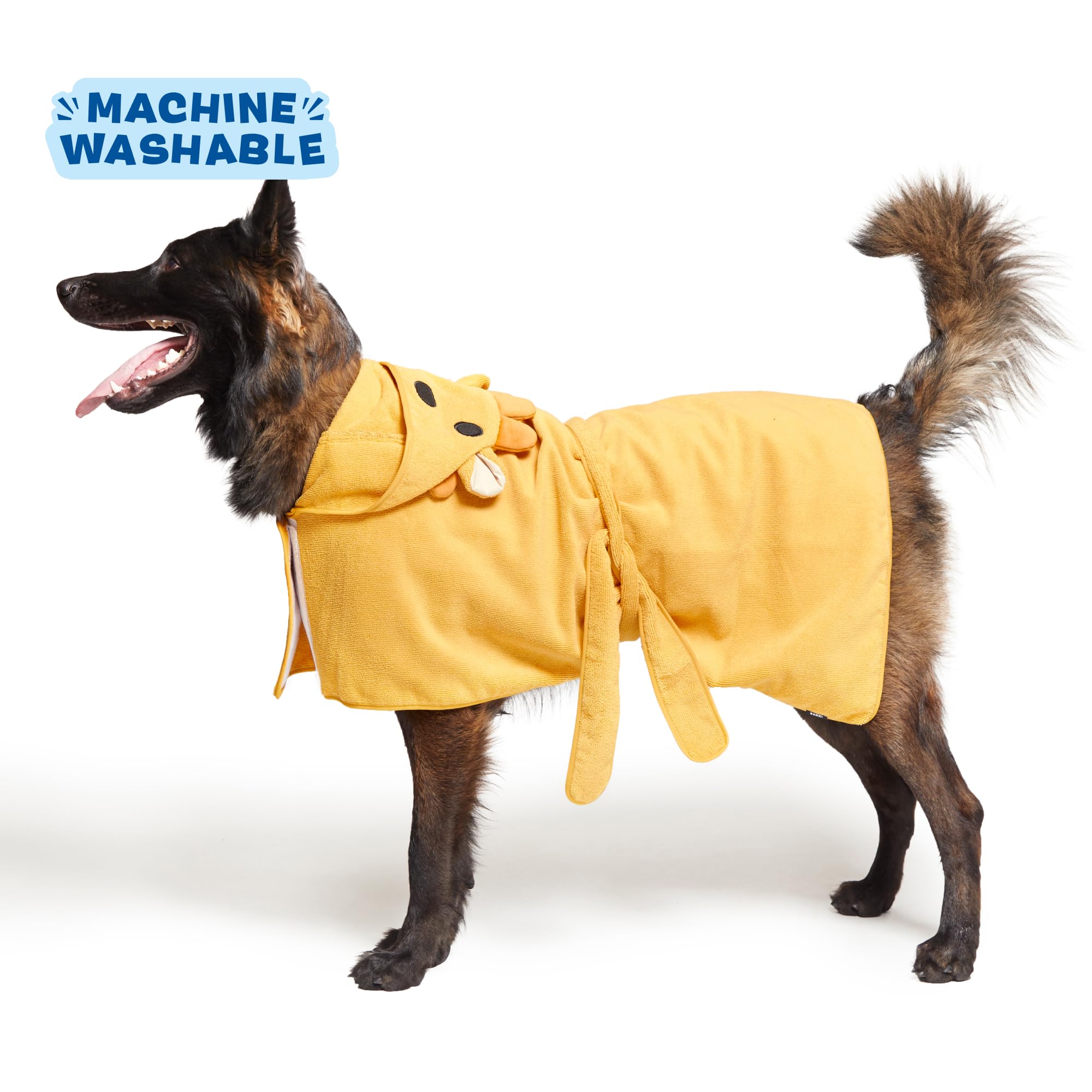 Barkbox dog bathrobe after-bath snuggle supports calm drying sessions