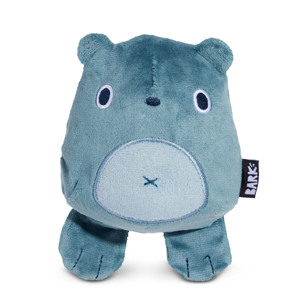 BarkBox Grey Bear Hugger exterior plush layer inviting a satisfying chew for large dogs