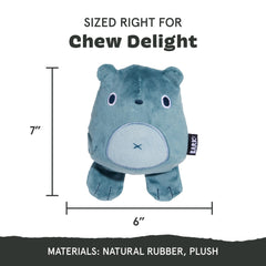 BarkBox Grey Bear Hugger grooves hold spreadable treats for interactive play