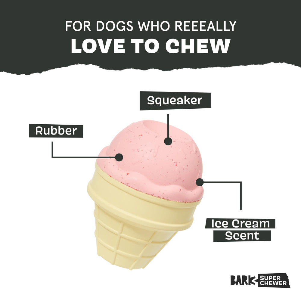 BarkBox I-Squeak Cone emits a squeak during play.