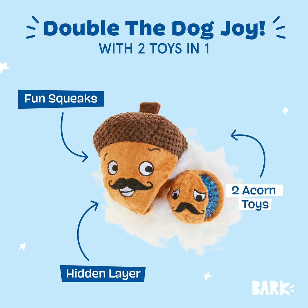 Monsieur Acorn inner spikey ball revealed for exciting squeaky play.