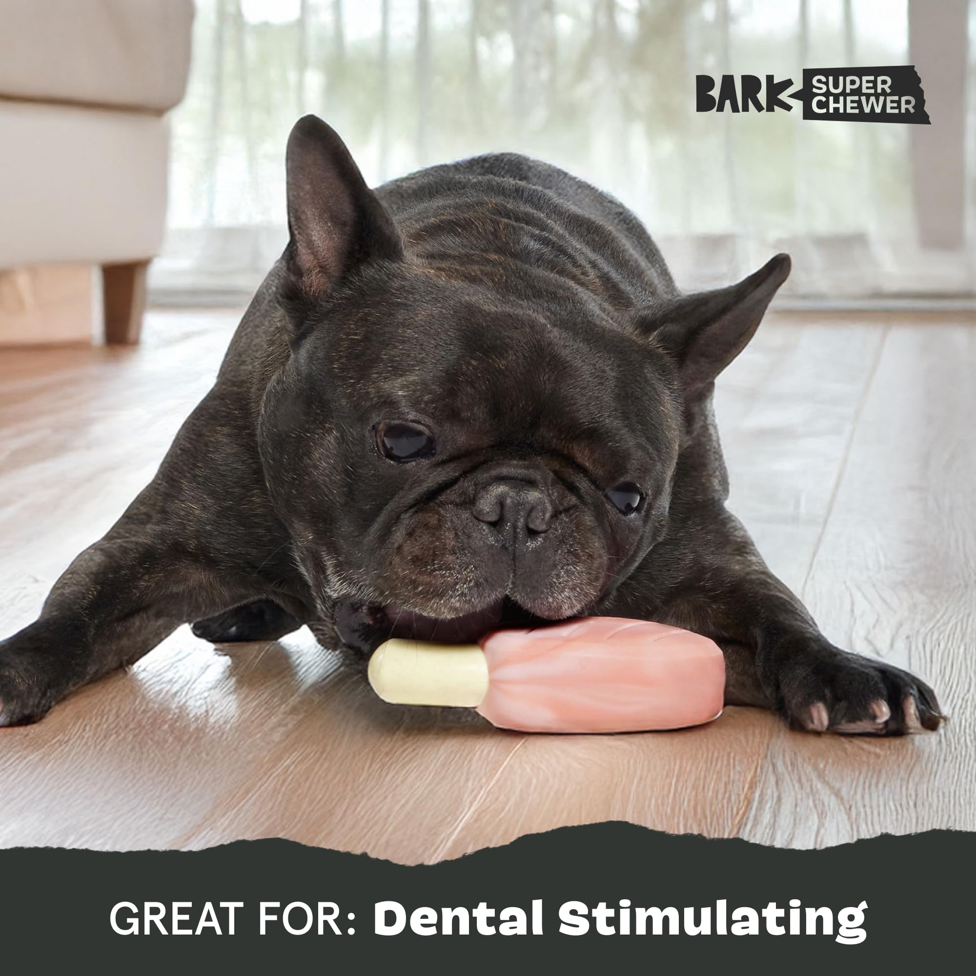 BarkBox Pork Chomp is dishwasher-safe for quick cleanup after messier play.