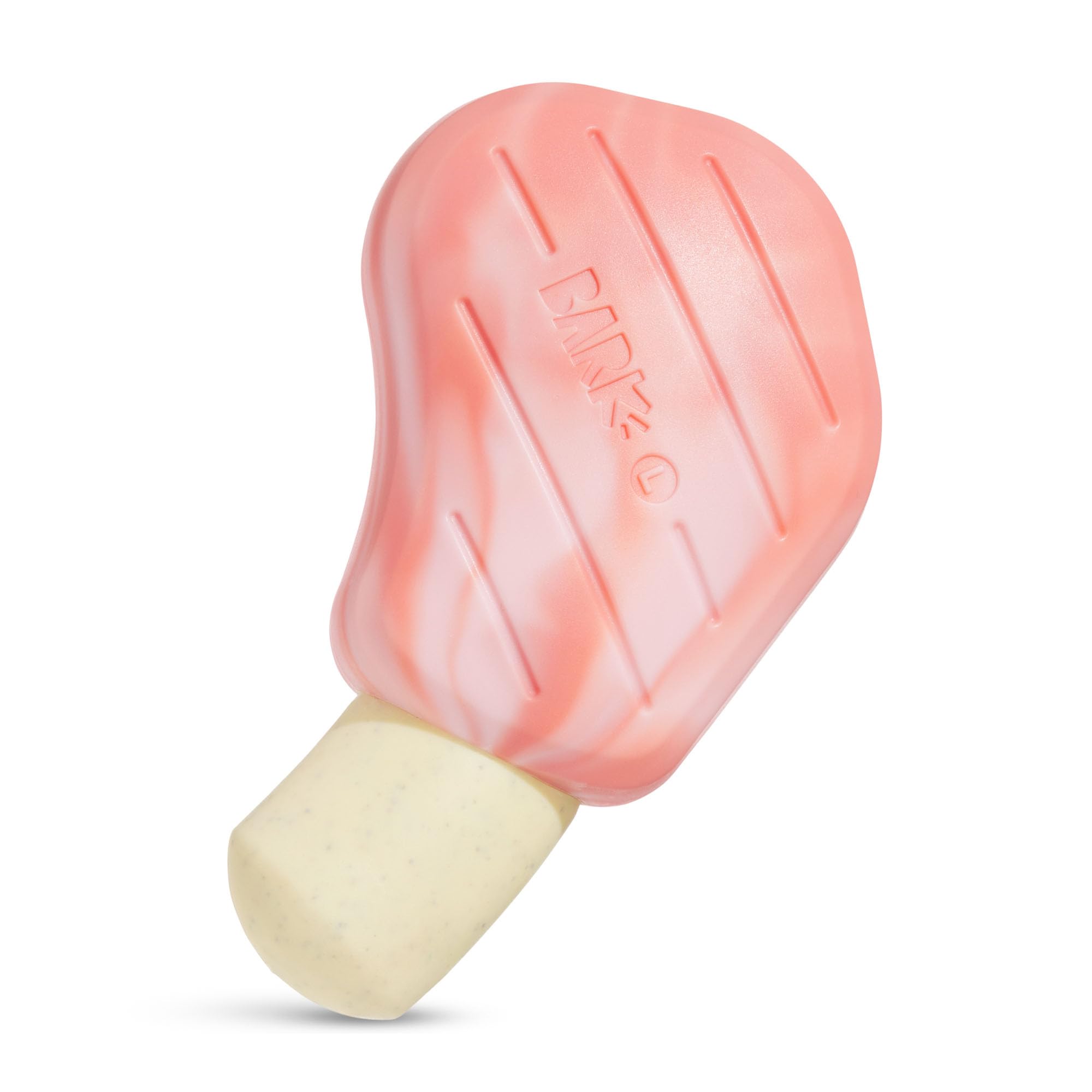 BarkBox Pork Chomp nylon toy shows a durable bite surface for long chew sessions.