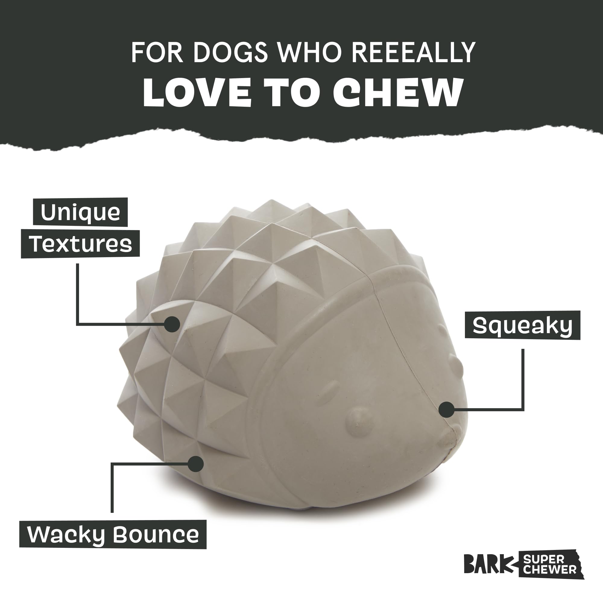 Compact Hedgie design supports indoor and outdoor fetch and zoomies