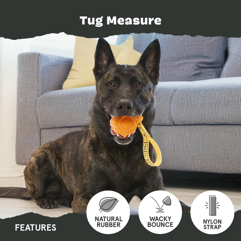BarkBox Tug Measure paw-jaw grip design eases grabbing.