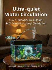 BarkBuddy 360-degree circulation evenly distributes filtration for clear water.