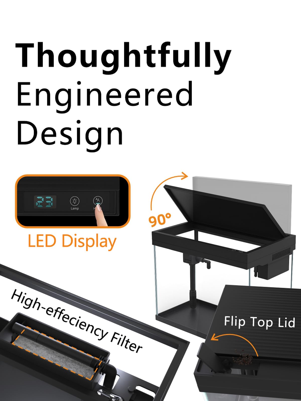 BarkBuddy smart touch control panel provides easy light and mist adjustments.