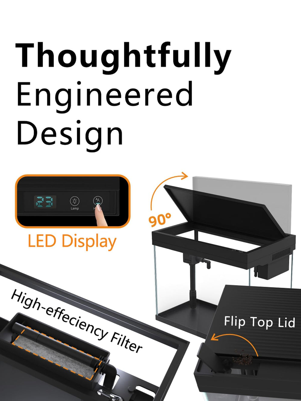 BarkBuddy smart touch control panel provides easy light and mist adjustments.