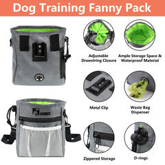 BARKIE silicone treat pouch shown for easy, clean rewards during walks.